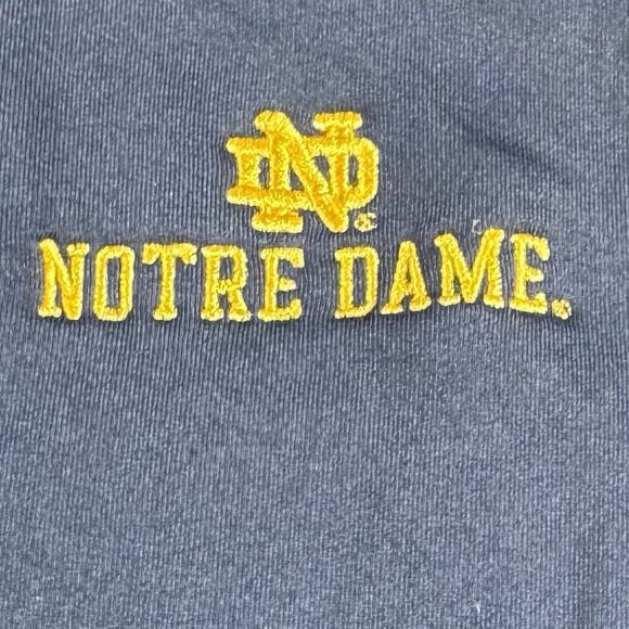 Cutter & Buck Notre Dame Quarter Zip Pullover L Navy Stretch Performance Top NWT - Picture 3 of 16